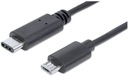 USB 2.0 Type-C / Micro-USB kábel 1m 60W 3A M/M