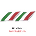 2ks/pár Auto 3D Metal Italy Flag Zn