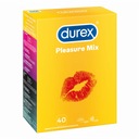 Durex Pleasure Mix stimulačné kondómy 40 ks, prúžky, výstupky