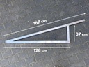 Montážny trojuholník, sada štvorcový PV 15° zvislo + skrutky