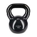 LIATIENOVÝ KETTLEBELL POTAHOVANÝ VINYLOM HMS KNV 10kg ZÁŤAŽ ŠPORTOVÉHO TRÉNINGU