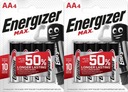 Energizer AA alkalické batérie 1,5V 4ks x 2