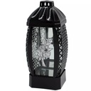 Sviečka Lantern Mesh Small Black Silver Aplikácia Modern Hit Rose LL18