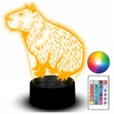 Soška LED Night Light RGB 3D gravírovanie zvieratka Kapybara maskota