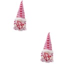 2x Valentínska dekorácia Gnomes Plyšový Valentínsky Gnomes