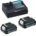 Makita DC10SB+ Nabíjačka 2x Batéria/BL1021B