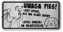 Pozornosť Pes Funny Plate