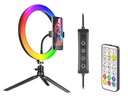 PRSTEŇOVÁ LAMPA LED SELFIE RGB STATÍV 26CM