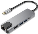 HUB USB-C ADAPTÉR LAN Gigabit HDMI 4k USB 3.0 PD