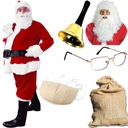 Outfit SANTA CLAUS COSTUME Prevlek Set Belly Sack Glasses Beard