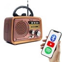 DREVENÉ PRENOSNÉ BEZDRÔTOVÉ RÁDIO S BLUETOOTH REPRODUKTOROM MP3 RETRO