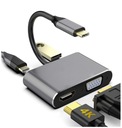 Adaptér 4v1 Thunderbolt 3 HDMI 4K VGA USB 3.0