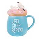 Veľký hrnček pre kamarátku s viečkom Snoopy Mug s potlačou 500 ml