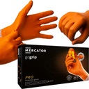 MERCATOR GOGRIP ORANGE PRO rukavice bez púdru, oranžové L, hrubé, 50 ks.