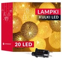 ELEKTRICKÝ POHON VAVLNENÉ GULIČKY 6cm 20LED