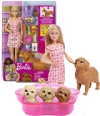 BARBIE NARODENIE PSOV BÁBIKA + 4 PSOV HCK75