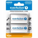 2x R20/D everActive 10000 mAh Ni-MH pripravené na použitie