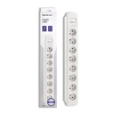 Qoltec Power strip | 8 zásuviek | 1,8 m | biely