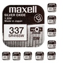 BATÉRIA MAXELL 337 SR416SW 1,55V 10 KS