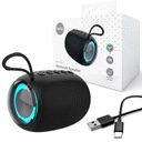 Prenosný Bluetooth 5.0 RGB trubicový reproduktor, mobilný, podsvietený, s 5W držiakom