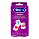 Durex Love Mix 12 ks stimulujúcich kondómov set vrúbkovaných nopov