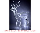 REINDEER 3D LED COOL WHITE MOTION. HLAVA 125CM BLESK