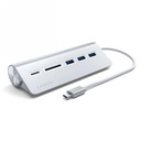 SATECHI HUB COMBO ALUMINIUM USB-C HUB STRIEBORNÝ