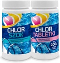 CHLÓROVÉ TABLETY + ŠOCKOVÝ BAZÉNOVÝ SET 2x 1kg