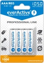 4x Batérie EverActive AAA R03 1050mAh LR03 4ks. Malé prsty