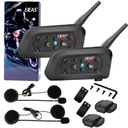 2X EJEAS V6 PRO MOTORCYCLE INTERCOM INTERCOM BLUETOOTH 5.1 SLÚCHADLÁ 1200M 850MAH