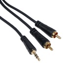 Káblový kábel 1x Mini JACK 3,5 mm - 2x Cinch RCA 3M HAMA domáce kino HiFi TV