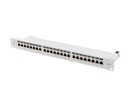 Patch panel Lanberg 19 24xRJ45 1U sivá kat.7 obrazovka