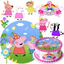 SET TORTOVÝCH TORT, PEPPA PIG + POSTAVIČKY, 6 ks