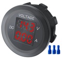 AUTOMETER VOLTMETER AMPÉRMETER DC LED 5-32V ČERVENÁ 12V 24V HQ