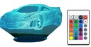 3D LED FARBY AUTOLAMPY FERRARI + DIAĽKOVÉ OVLÁDANIE