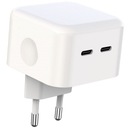 XO-L102 2x USB-C PD 35W uhlová nástenná nabíjačka