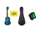 Ukulele Harley Benton UK-12 Stain Ash Blue + tuner