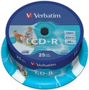 VERBATIM CD-R na tlač 52x 700 MB AZO DLP 25 ks