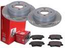 BREMBO ZADNÉ DISKY, DESTIČKY, KIA RIO III IV, 262MM