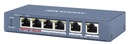 SWITCH PoE Hikvision 6-port pre 4 IP kamery