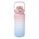 Pink Blue Water Bottle Time Marker 2L Very