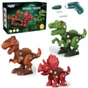 Sada Dinosaurov na Twisting 3 ks Vŕtačka 89 ks Skrutky REX DINO BLOCKS