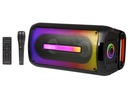 USB BLUETOOTH REPRODUKTOR PRENOSNÝ BOOMBOX RGB KARAOKE MIKROFÓN DIAĽKOVÝ SET