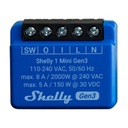 Shelly 1 Mini Gen3 bezpotenciálový kontakt 8A WIFI