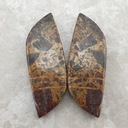 Jasper German Mariam pár kabošonov~3,5x1,3cm č.3