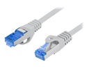 LANBERG patchcord kat.6A FTP LSZH CCA 1m sivý