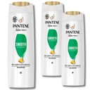 Pantene Active Smooth Sleek vlasový šampón proti krepovateniu x3