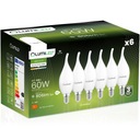 6x E14 LED ŽIAROVKA FLAME 8W = 60W 4000K Neutrálna biela CCD SVIEČKA LUMILED