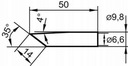 Spájkovací hrot, skosený 35 Grad 0832 GDLF 14mm Ersa