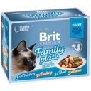 BRIT PREMIUM CAT POUCH GRAVY FILLET FAMILY TANIER MIX CHUTÍ V Omáčke 12x85g